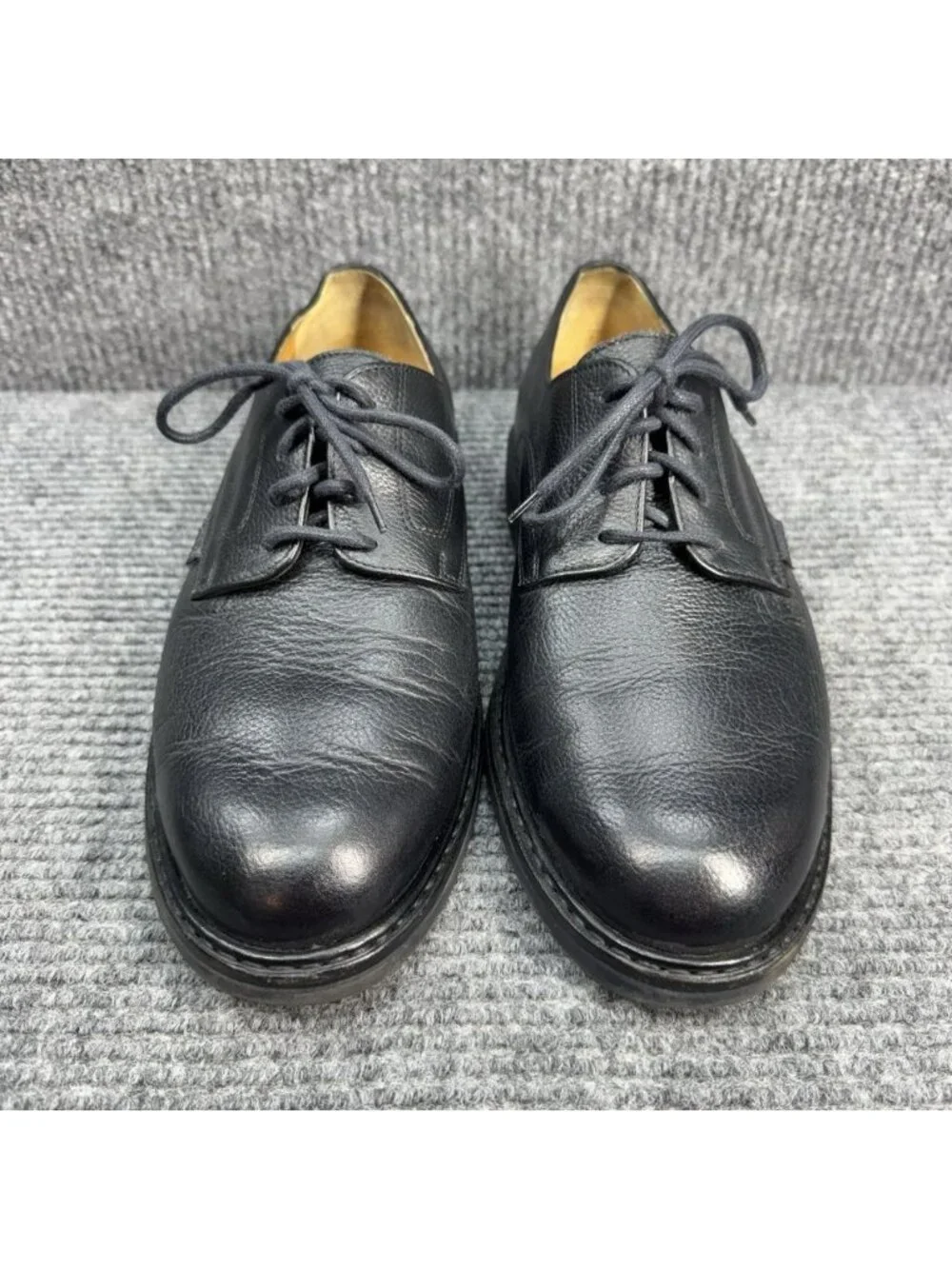 Mephisto Marlon Shoes Mens 9 Black Pebble Leather Air-Relax Goodyear Made France